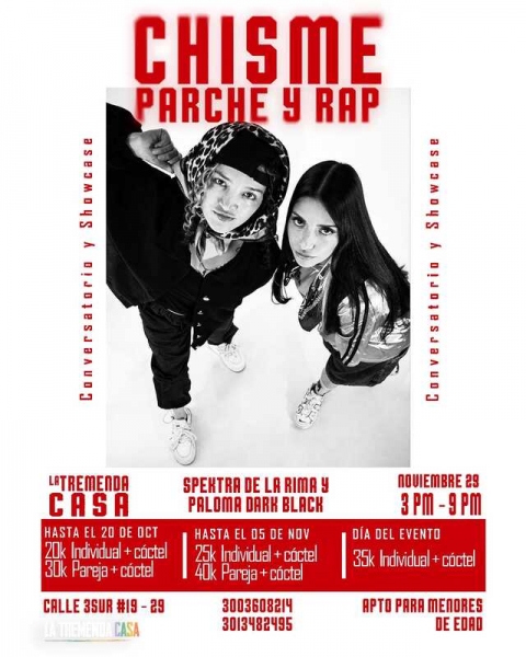Chisme Parche y Rap: una tarde de hip hop, conversación y fuego creativo en La Tremenda Casa