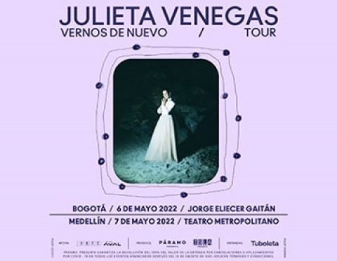 Bogotá y Medellín recibirán a Julieta Venegas en concierto