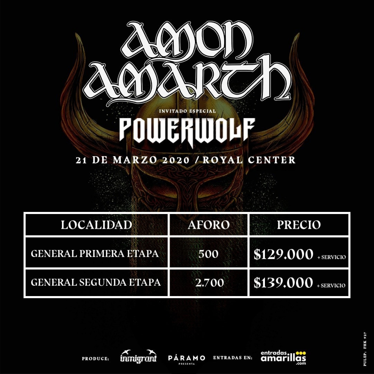 Amon Amarth y Powerwolf Juntos en Bogotá